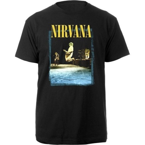 Nirvana Stage Jump Unisex T-Shirt, Graphics Unisex Shirt - Picture 1 of 4